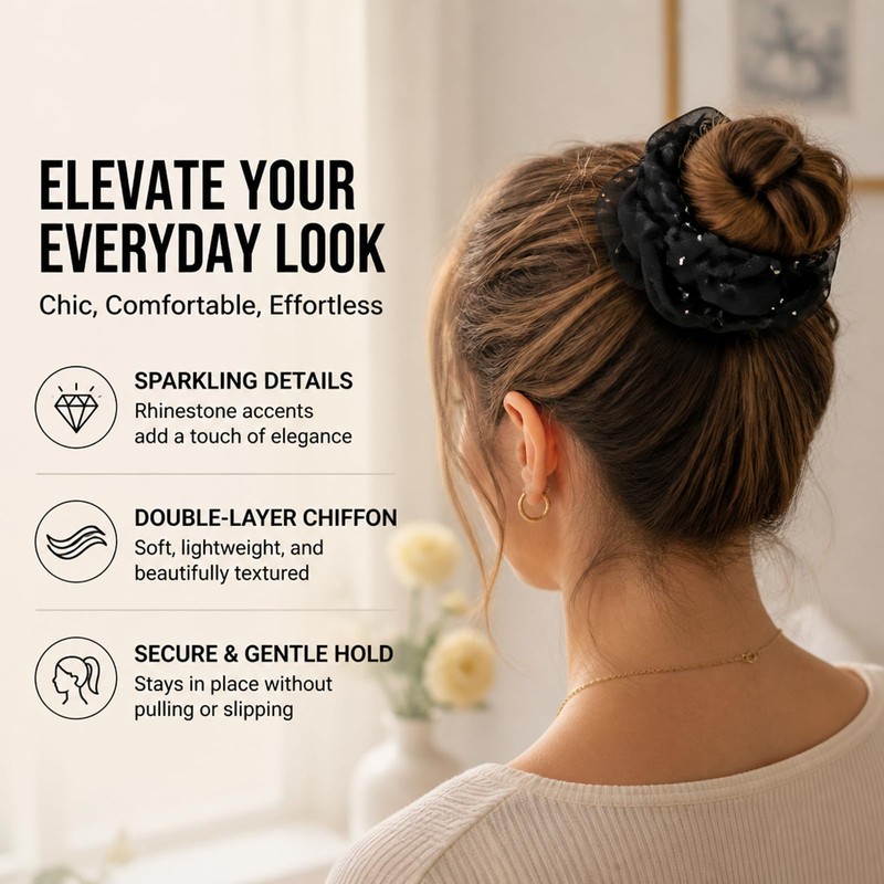 Hair Accessories Set For Women - Headscarf - Scrunchie -