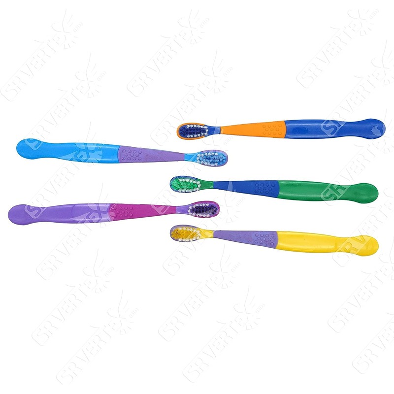 Handzahnbürste für Kinder, 15,7 cm, weiche Borsten, tragbare Mini-Bürste, für