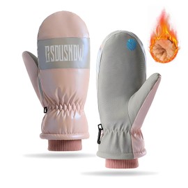 Vanolu Girl's Waterproof Ski Mittens - Touchscreen, Windproof Thermal Gloves with Non-Slip Palm for Outdoor Winter Sports