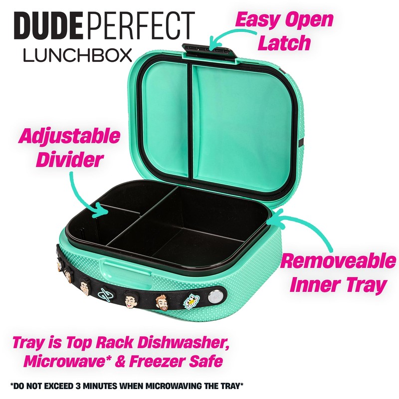 Dude Perfect Lunch Box with Rare Charms | Bento Box