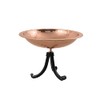 Achla Designs 201-4015 Hammered Tripod Stand Birdbath, Polished Copper Plated