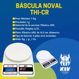 Noval Báscula Noval Digital De Cocina Capacidad De 5 Kilos Thi-cr