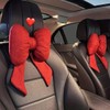 AIMALL Car Headrest Neck Pillow, Stylish Bow Design, Soft Cotton
