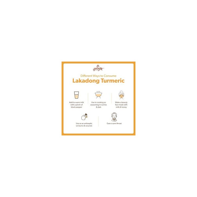Go-Yogik Lakadong Turmeric powder -225 gram | High curcumin 7-9%