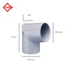 INEFA Downpipe bend 80 degrees, PVC DN85 / 85 mm