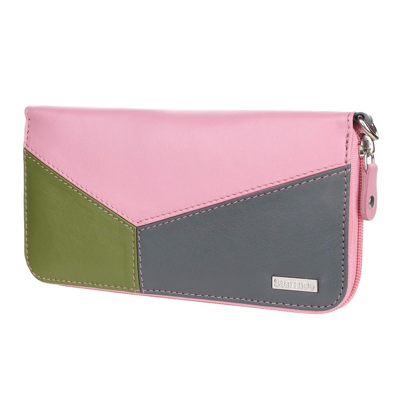 STARHIDE RFID Blocking Multicolored Women's Wallet - Genuine Slim Leather