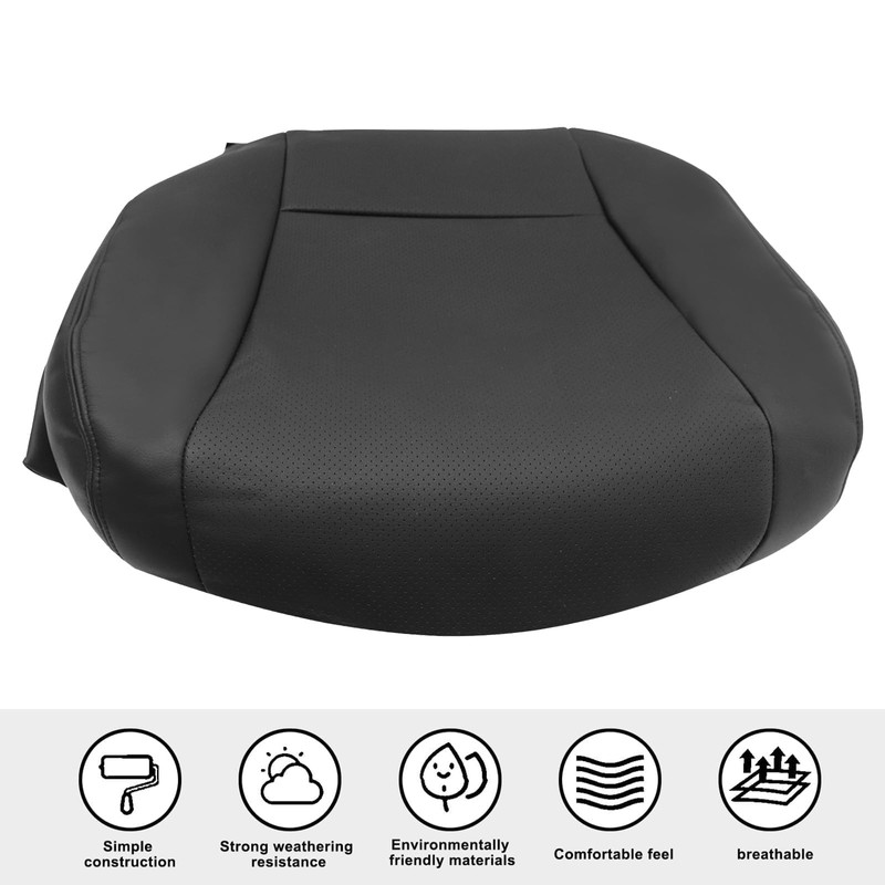 SecosAutoparts Front Driver Side Replacement Bottom Perforated Leather Seat Cover
