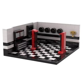 Car Showroom Building Blocks Set,Compatible with Custom Car Garage 60389,Parking Champion Car Display Garage Model Toy Set,315 Pcs Gifts for Car Lovers