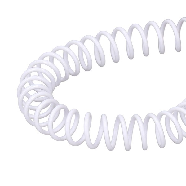 100Pcs Plastic Spiral Binding Coils, 9.5mm (3/8in) Diameter 4:1 Pitch