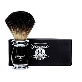 Perfect Shaving Brush for Men's Made with Pure Black Badger Hair in Black & Metal Handle. Comes in a Designer Box Gifts for Men WHO Have Everything