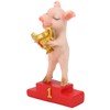 Pig Statue Cute Funny Tabletop Art Resin Pig Figurine Decoration