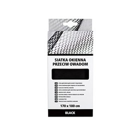 SCLEY Universal-Fenster-Moskitonetz UV- und wetterbeständig Einfache Installation Selbstklebender Klettverschluss Unsichtbare Farbe Schwarz Abmessungen 170 cm x 180 cm