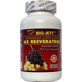 Bio-Jett Resveratrol Antioxidants Supplement 250 Capsules New, Made in USA.