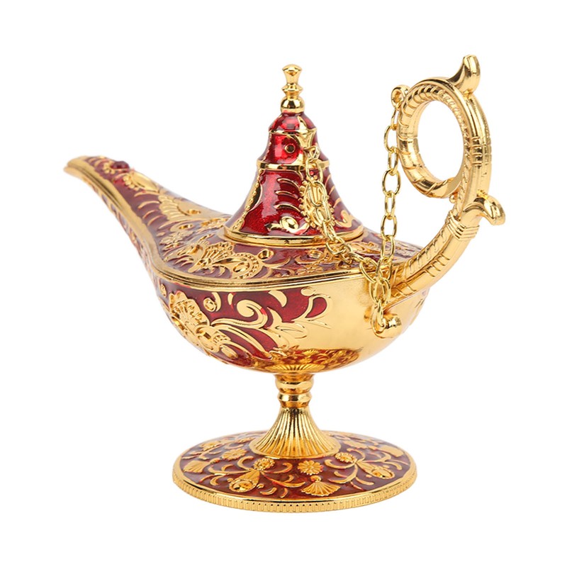 Magic Genie Lamp Red Zinc Alloy Antioxidant Fadeless Relief Pattern