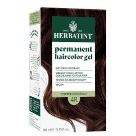 Herbatint Herbatint Permanent Hair Dye For Women - 4R Copper Chestnut - For Up To 100% Gray Coverage of Resistant Gray Hair - Ammonia-Free, Alcohol-Free & Vegan - Salon Influenced Hair Color 5.75 fl oz