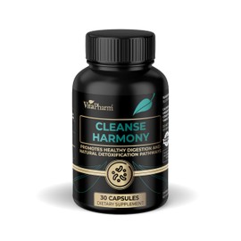 VitaPharm Cleanse Harmony – Supports Digestive Health & Detox Pathways, Plant-Based Formula with Pomegranate & Syzygium Aromaticum, Non-GMO, No Artificial Ingredients, 30 Capsules