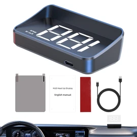 Car Heads Up Display, Hud for Car Windshield, Large Screen Portable Speedometer Device Angle Adjustable Dashboard Front Window Projection Gauge for Safe Driving