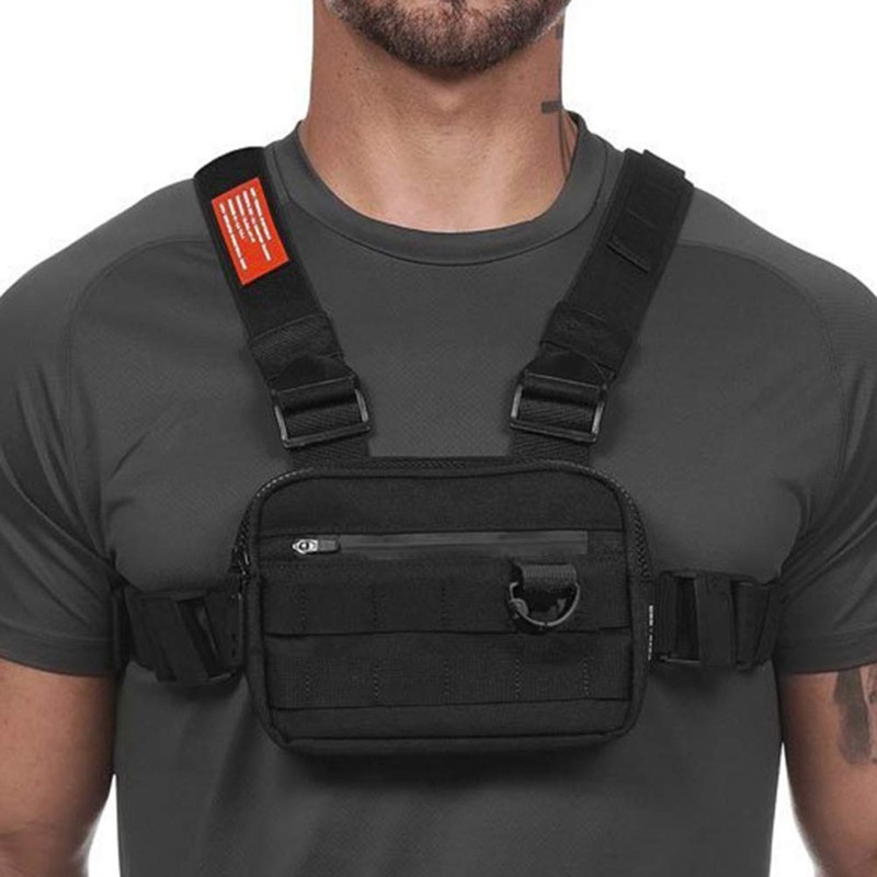 RetroFun Outdoor Sports Chest Bag, Men's Tactical Chest Bag, Multi-Purpose