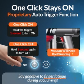 ELO V10 Battery Replacement with Built in Trigger Lock for Dyson V10 Vacuum SV12 V10 Animal V10 Absolute V10 Motorhead V10 Cyclone V10 Fluffy Cordless Stick Vacuum Part No. 969352-03