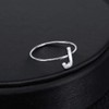 AOEDEJ 925 Sterling Silver Stackable Initial Letter Rings Capital Letter