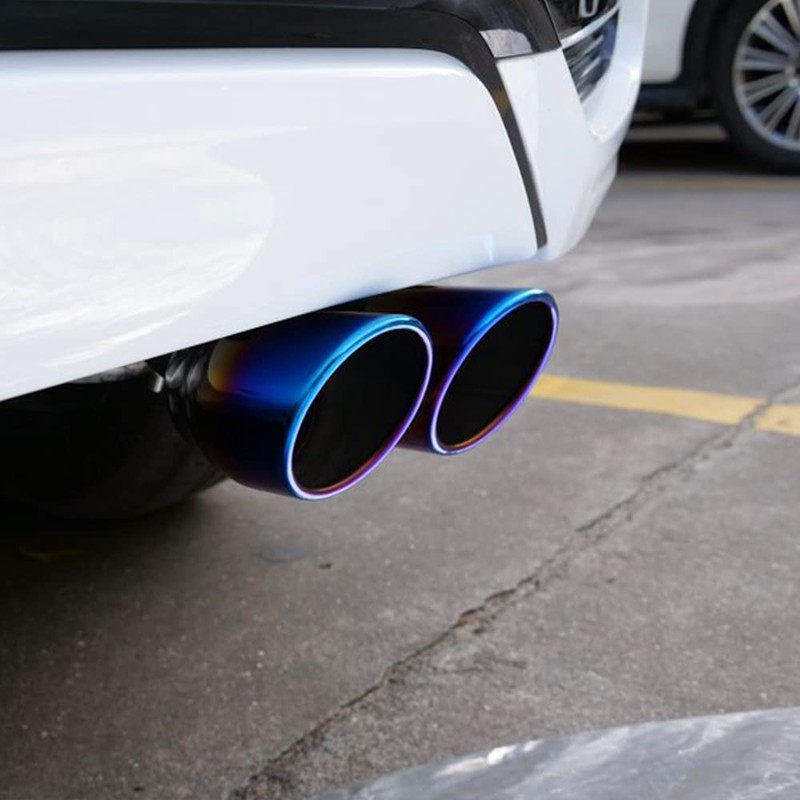 idain 2.5 inch Inlet Dual Exhaust Tip Stainless Steel Polished
