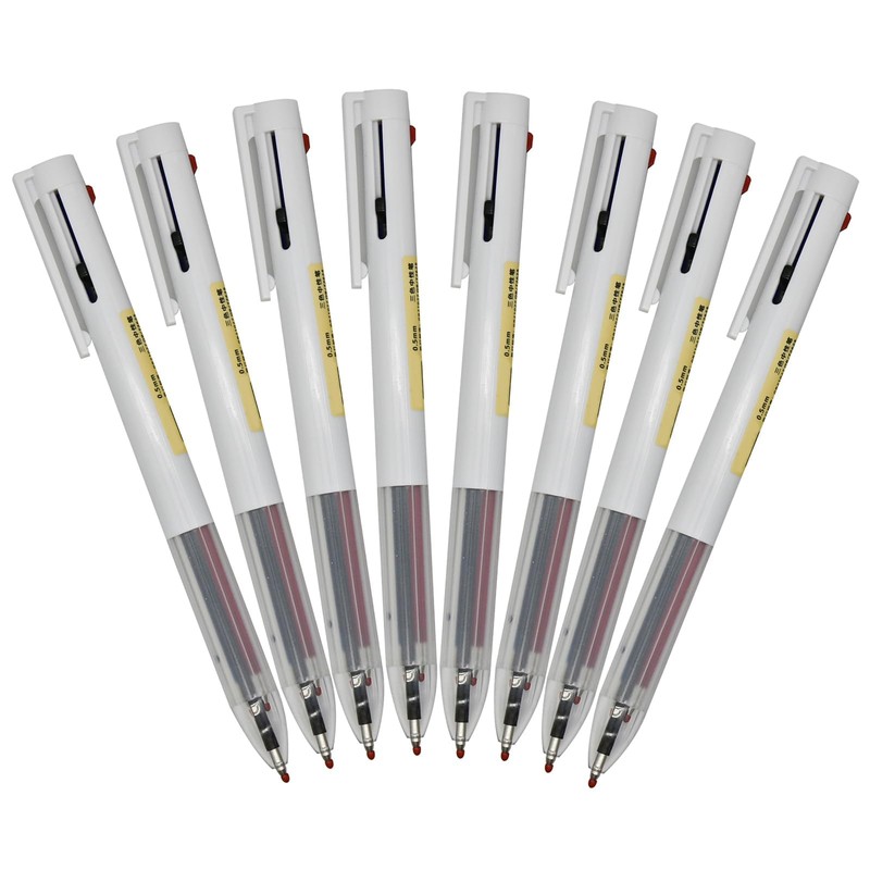 Maydahui Fashionable 3 Colors, Multi-functional Ballpoint Pen, Set of 8,