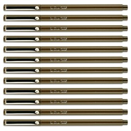 Marvy Uchida Bulk Buy Le Pen .03mm Point Open Stock-Brown (12-Pack)
