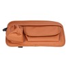 Waterproof Storage Bag Artificial Leather Brown Zipper Organizer for Vespa