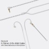 Cubilux 3.5mm 2-Pin 0.78mm IEM Cable with Microphone Silver Plated