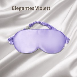 YUNCHI 100% Silk Sleeping Mask Women Men Comfortable Organic Satin Sleeping Eye Mask Eye Mask 19 Momme Pure Mulberry Silk Fabric Blindfold for Sleeping (Elegant Purple)