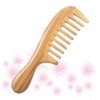 TOVINANNA 1pc Wide Tooth Wooden Comb for Hair Detangling Static