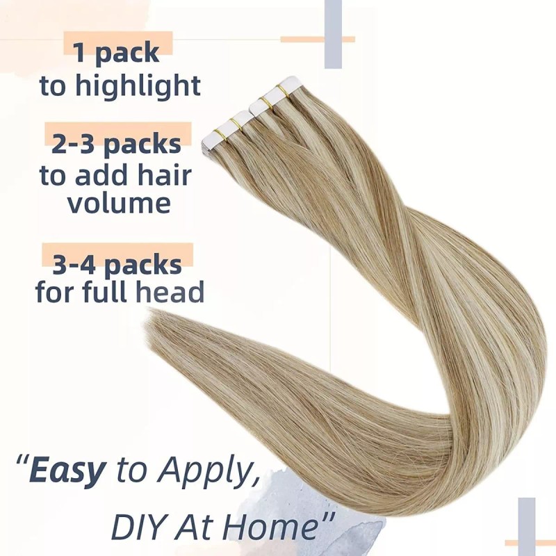 Runature Extensiones De Cabello 100% Naturales 18in 50gramos Rubio Co