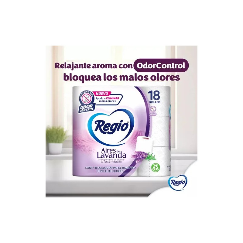 Regio papel higiénico aires de lavanda 18 rollos