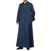 YAOHUOLE Mens Kaftan Abaya Islamic Causal Drawstring Hood Soft Dubai