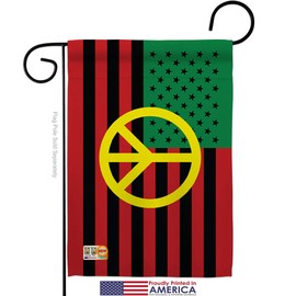 African American Peace Garden Flags Pack Black History Juneteenth Jubilee Days Americans Independence Day USA Applique Small Decorative Gift Yard House Banner Made In 13 X 18.5