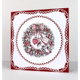 Katy Sue 'Greyscale Christmas Collection' Paper Craft Pad (Not Die Cut) - Makes 120 Card Toppers with a Variety of Verses and Designs - with Artwork by Teresa Goodridge