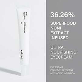 celimax- Crema para ojos con auténtico noni | con extracto de noni y bakuchiol (retinol), para arrugas, patas de gallo y ojeras