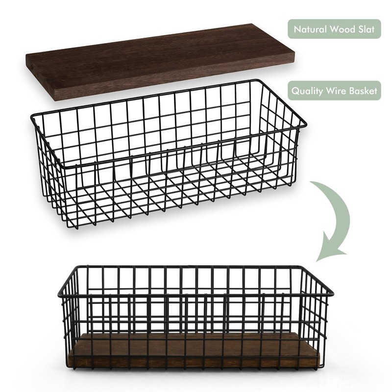 Toilet Paper Basket 1 Pack 14" Toilet Tank Tray Rustic