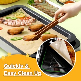 Air Fryer Liners for CHEFMAN 10QT Air Fryer, 100 PCS Unbleached Baking Parchment Paper Disposable with 4 PCS AirFryer Oven Liners Accessories for CHEFMAN 10 Qt Multifunctional Digital Air Fryer