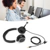 Binaural Headset Office Headset with Mic and Audio Control for