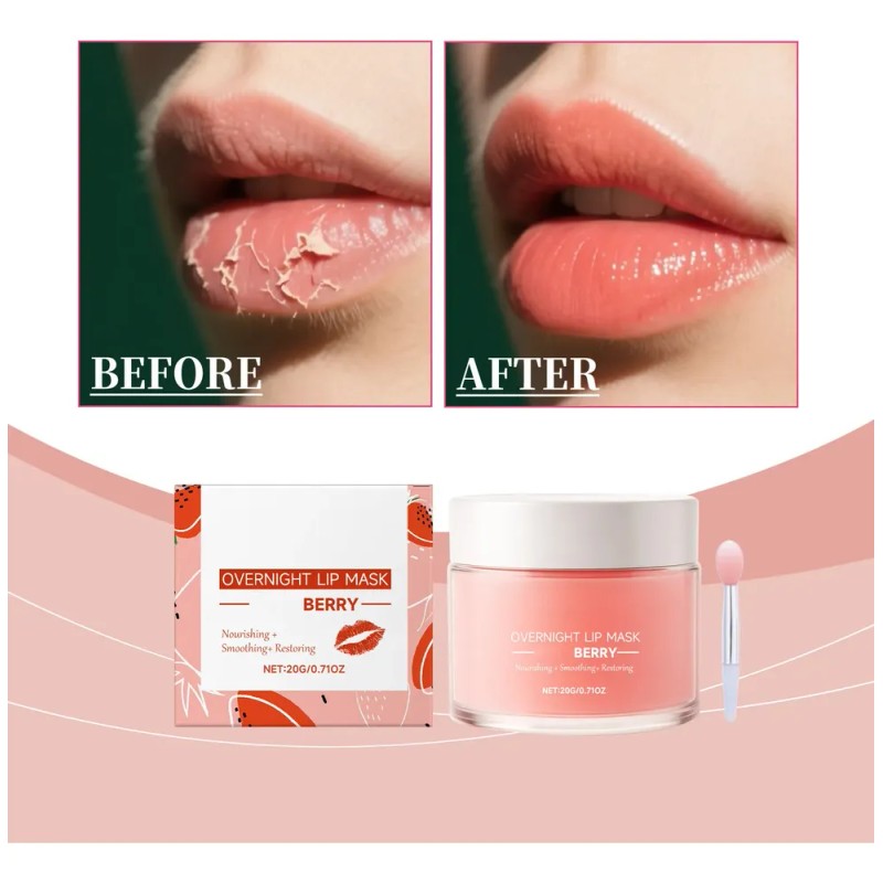 Mascarilla Labial Very Berry, Nutritiva, Suavizante Y Restau