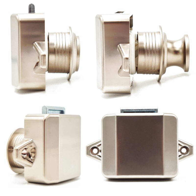 Hotiko 5pcs Push Button Cabinet Latch Lock for RV Motorhome