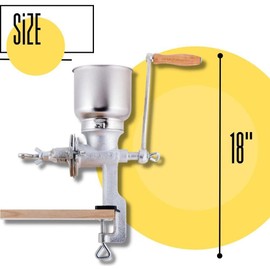 Hand Crack Corn Grain Mill Grinder Manual Mill Food Grinder Grain Mill Iron for Corn Coffee Food Wheat Oats Nut Herbs Spices Seeds Crusher Great for Restaurants Commercial Kitchens Bakery