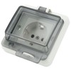 Standard IP66 Waterproof Wall Outlet Wall Mounted Concealed Plug Adapter