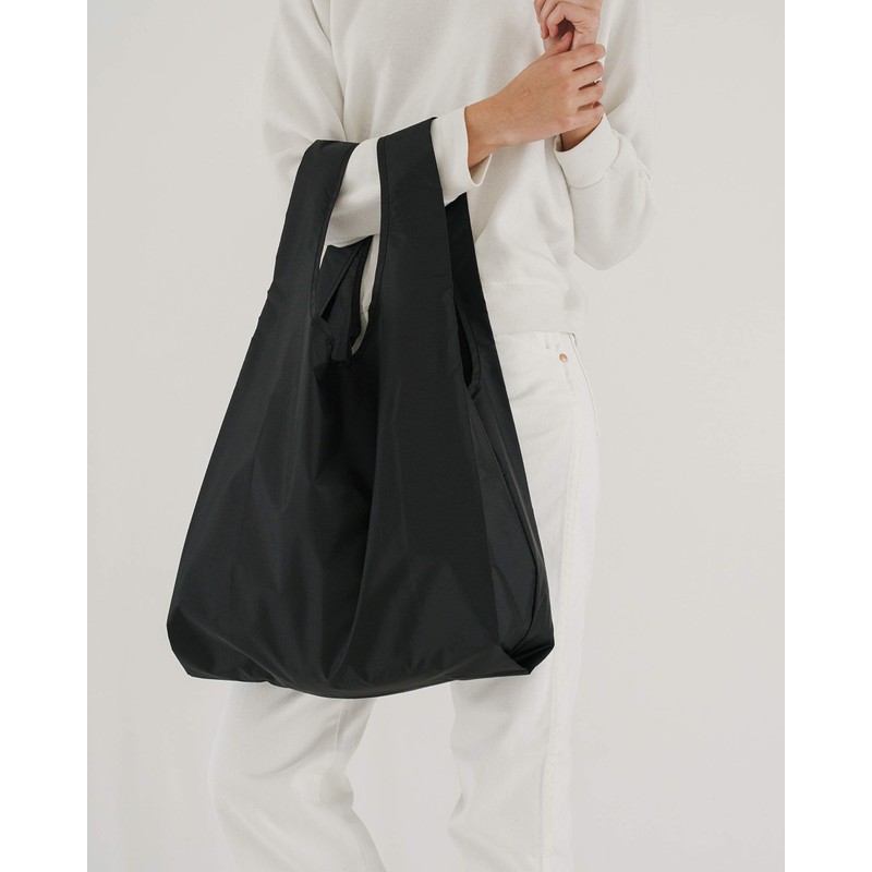BAGGU Standard Eco Bag, Pattern, 100% Recycled, Black