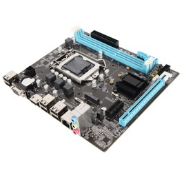 LGA 1155 2nd Gaming Motherboard for Desktop PC, H61 6 USB2.0 DDR3 M.2 NVMe NGFF 100Mbps LAN Micro ATX Motherboard for LGA1155 Socket I3 I5 I7, 1155 Motherboard Desktop Process