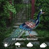 Kircust Metal Peacock Statue for Outdoor Decor - 24" L