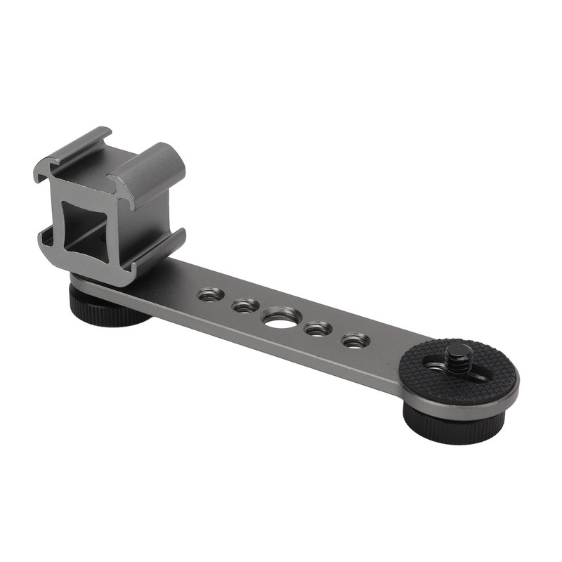 Triple Cold Shoe Extension Bracket Aluminium Alloy Microphone Stand Mount