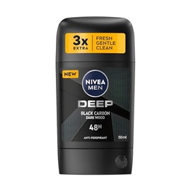 NIVEA Men Stick Deep Black Carbon, Pack of 2, 2 x 50 ml, 48H Protection