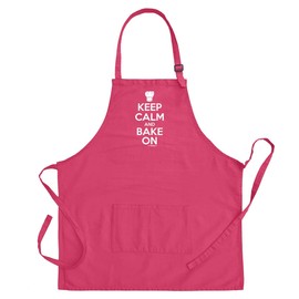 ThisWear Baker Gifts For Women Keep Calm And Bake On Two Pocket Adjustable Bib Apron Heliconia